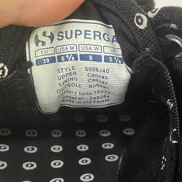 Superga x 10 Corso Como S009J40 Canvas Contrasting Circle Print Black 39 EU - Picture 7 of 11